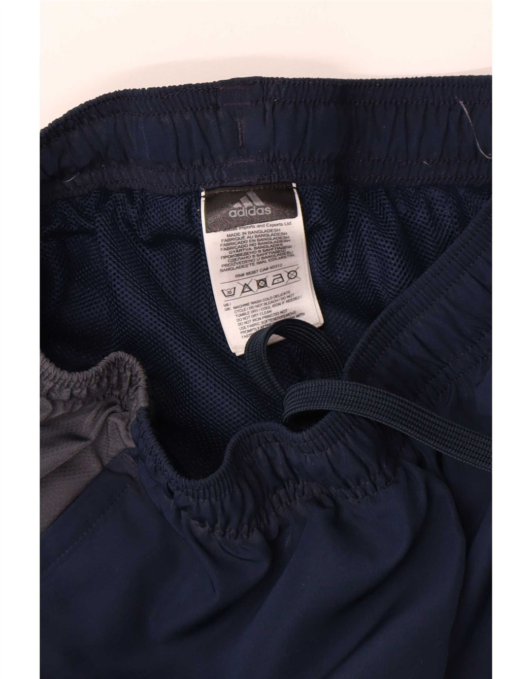 Pantaloni de trening Adidas pentru bărbați, medii, albastru bleumarin, poliester color bloc