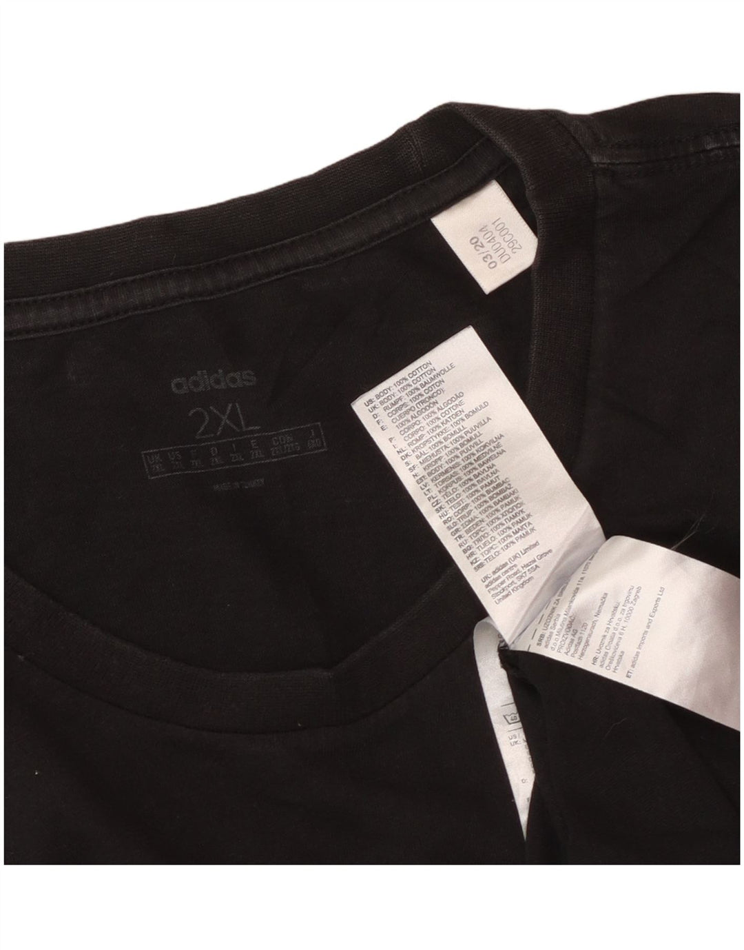 Tricou grafic pentru bărbați Adidas Top 2XL bumbac negru