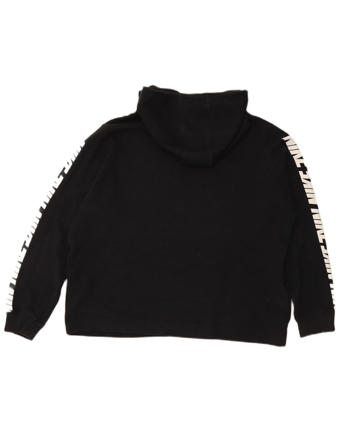 Pulover NIKE pentru damă, grafic supradimensionat, bumbac negru UK 18 XL