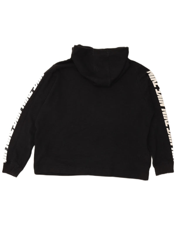 Pulover NIKE pentru damă, grafic supradimensionat, bumbac negru UK 18 XL