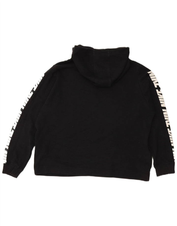 Pulover NIKE pentru damă, grafic supradimensionat, bumbac negru UK 18 XL