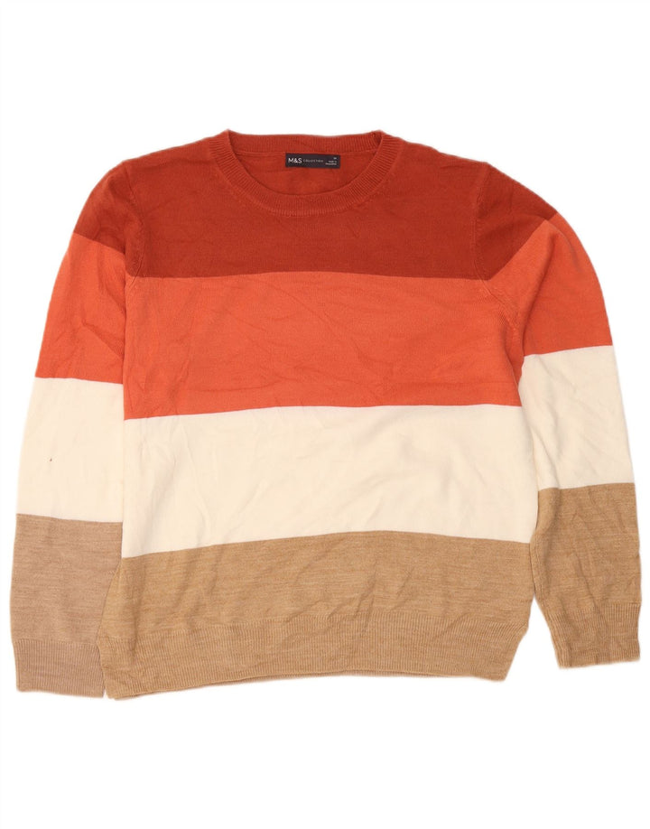Pulover pentru femei Marks & Spencer cu decolteu triplu UK 14 mare, multicolor