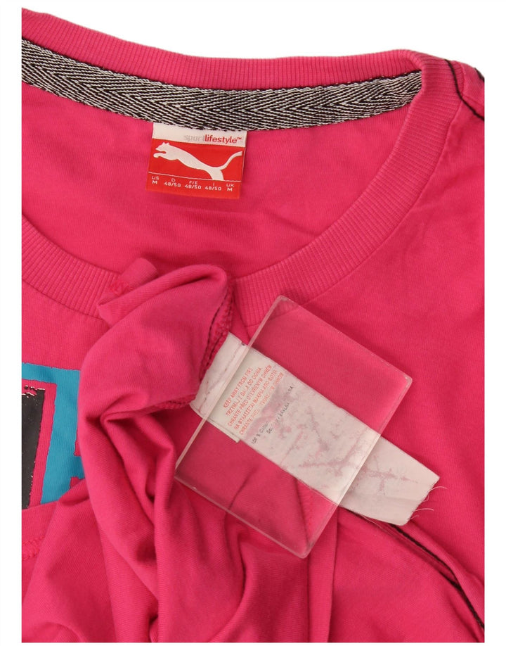 Tricou cu grafică Puma pentru bărbați Top mediu roz bumbac