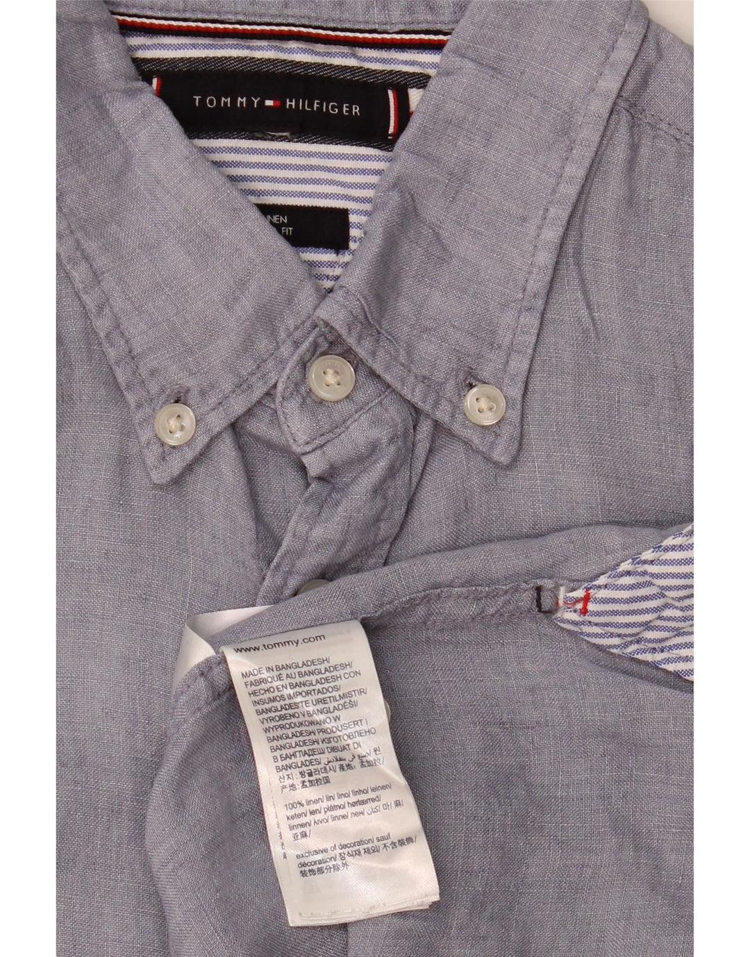 Cămașă pentru bărbați TOMMY HILFIGER cu mânecă scurtă, cu croiala normală, in albastru mediu
