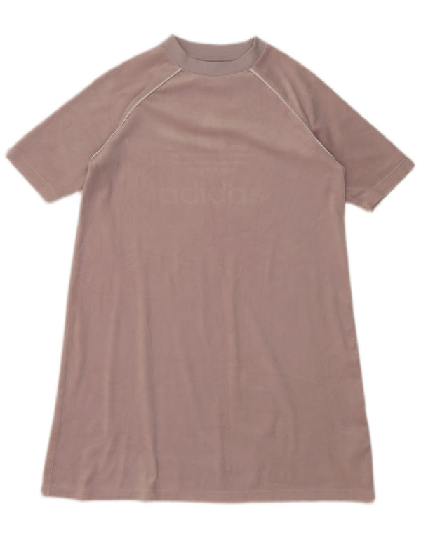 Rochie tricou cu formă lejeră pentru femei Adidas UK 6 XS Poliester violet