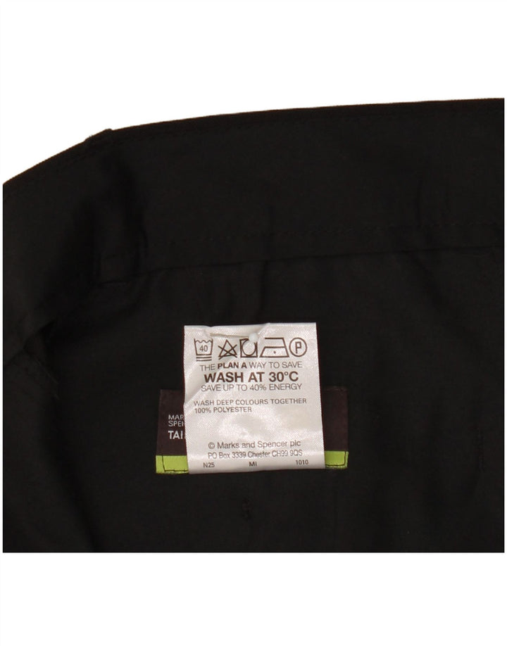 Pantaloni chino drepți pentru bărbați Marks & Spencer L38 L31 Poliester negru