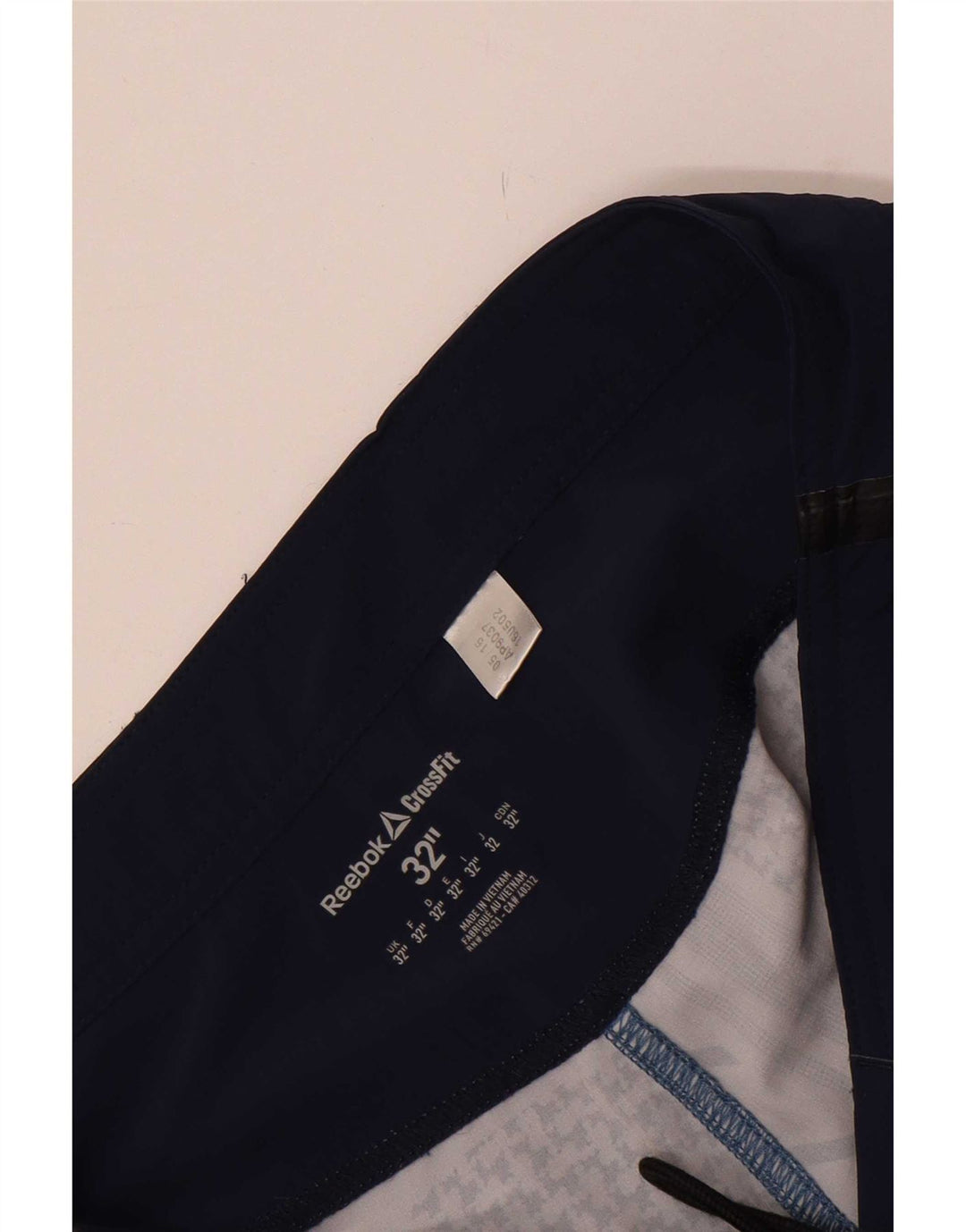 Pantaloni scurți de înot Reebok Cross Fit Graphic pentru bărbați, albastru mediu geometric