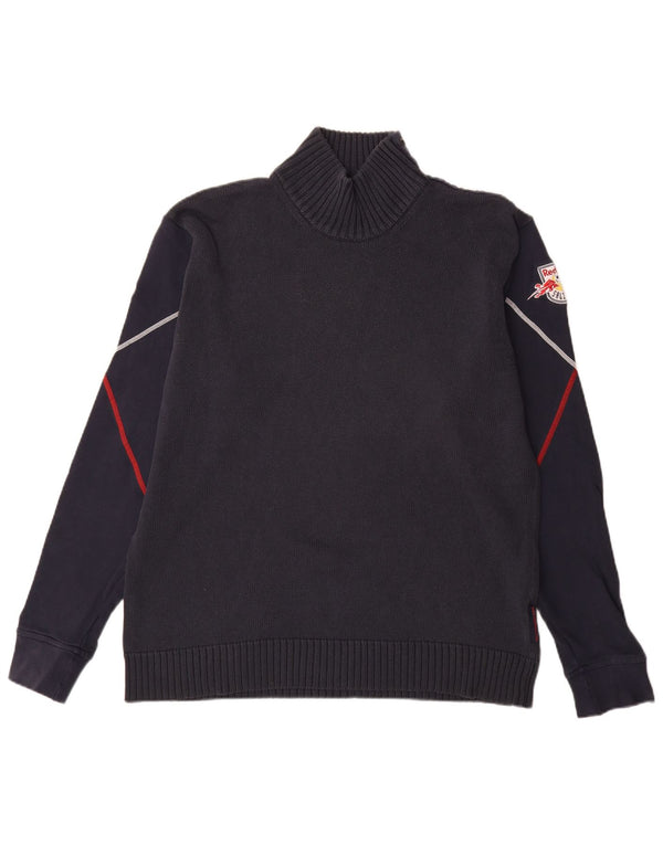 Pulover cu gât țestoasă Adidas pentru bărbați, mare, albastru acrilic