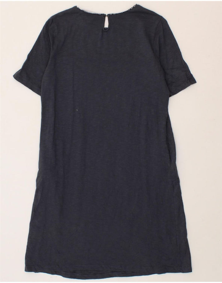 LAURA ASHLEY Womens Shift Dress UK 10 Small Navy Blue Cotton Vintage Laura Ashley and Second-Hand Laura Ashley from Messina Hembry 