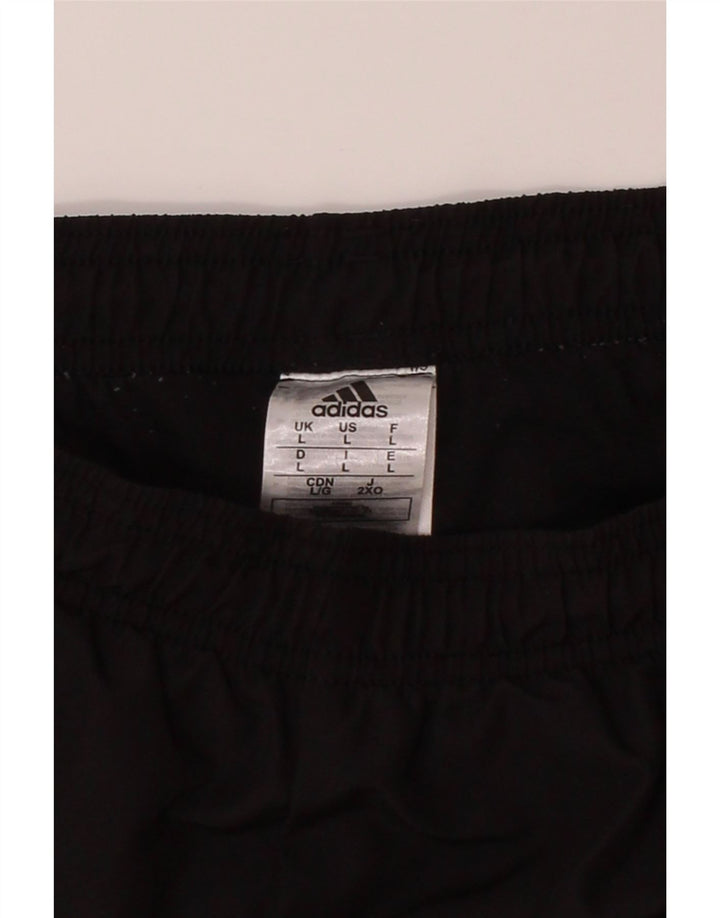 ADIDAS Womens Tracksuit Trousers UK 16 Large  Black Polyester Vintage Adidas and Second-Hand Adidas from Messina Hembry 