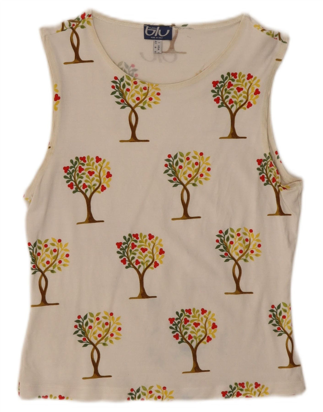 Top pentru femei Byblos Crop Graphic Vest UK 12 Medium White Floral
