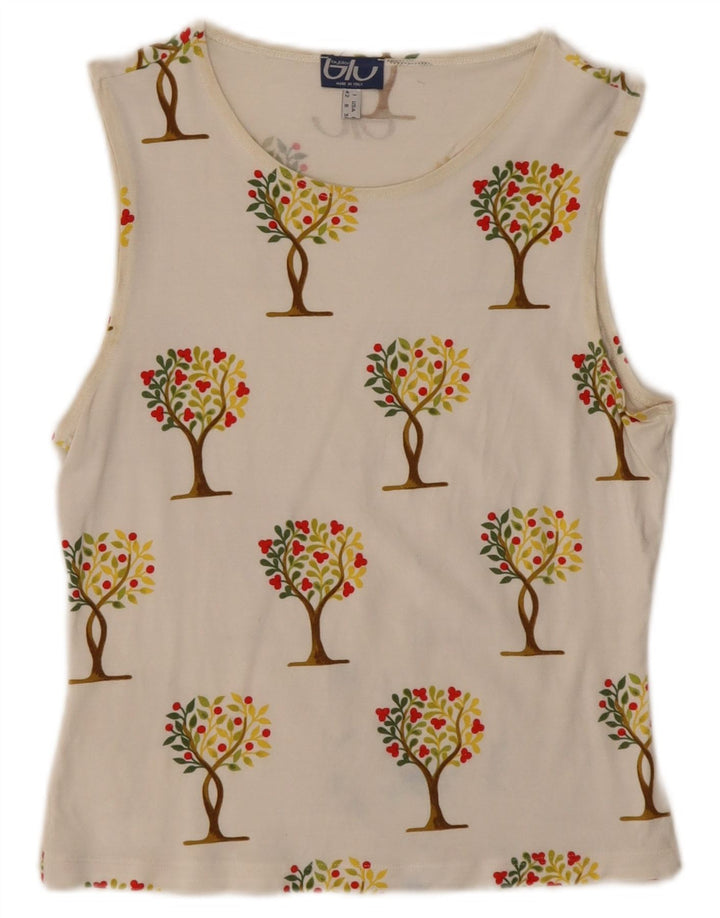 Top pentru femei Byblos Crop Graphic Vest UK 12 Medium White Floral