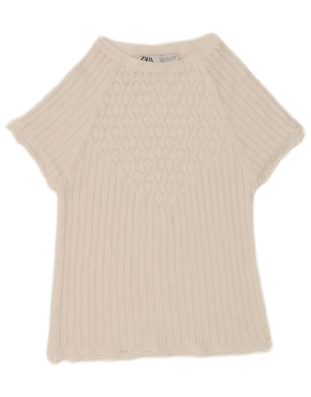 Bluză Crop Top Femei Zara UK 8 Small White