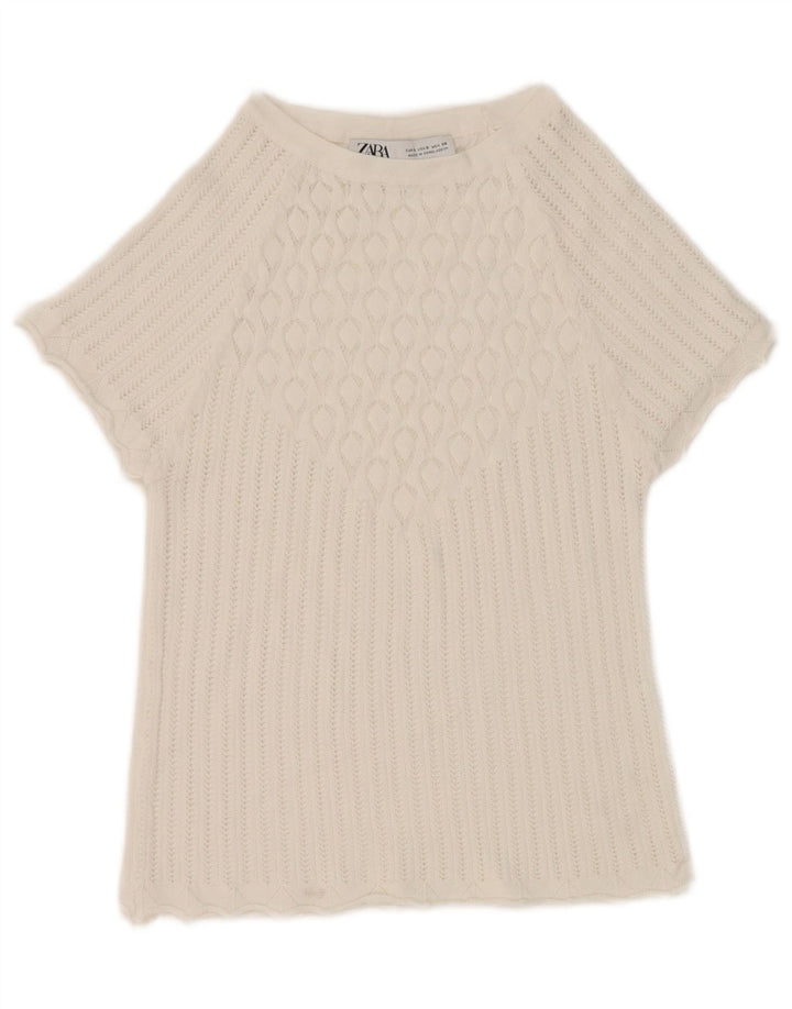 Bluză Crop Top Femei Zara UK 8 Small White
