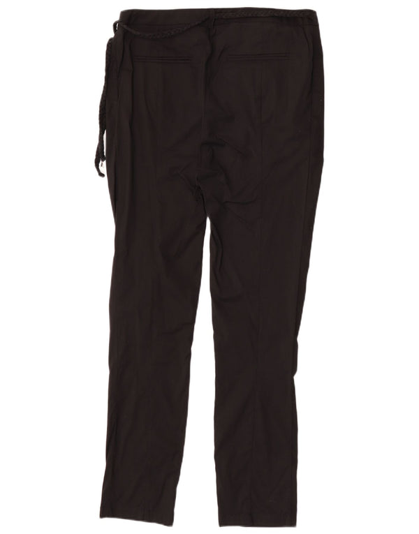 Patrizia Pepe Pantaloni casual subțiri pentru femei IT 42 Medium L30 L28 Bumbac negru