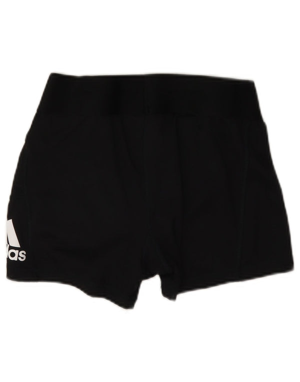 Pantaloni scurți sport grafic Adidas pentru femei UK 12 Poliester mediu negru