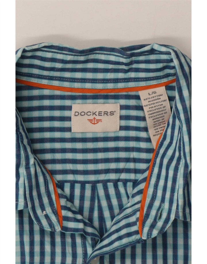 Cămașă Dockers pentru bărbați, mare, albastru, din bumbac
