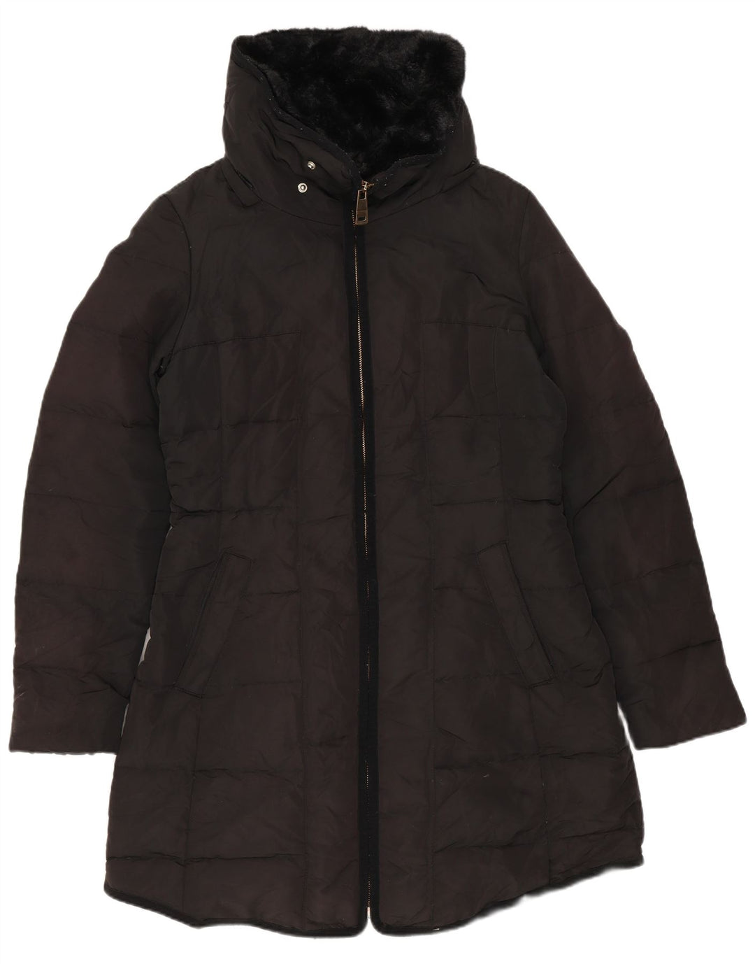 Palton căptușit pentru femei Zara UK 14 Medium Black