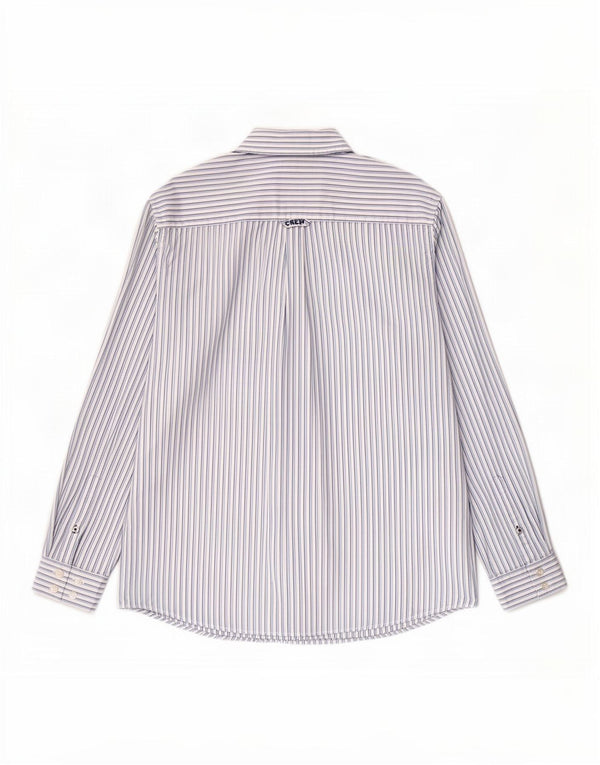 Crew Clothing Cămașă clasică pentru bărbați, mare, albastru, bumbac cu dungi