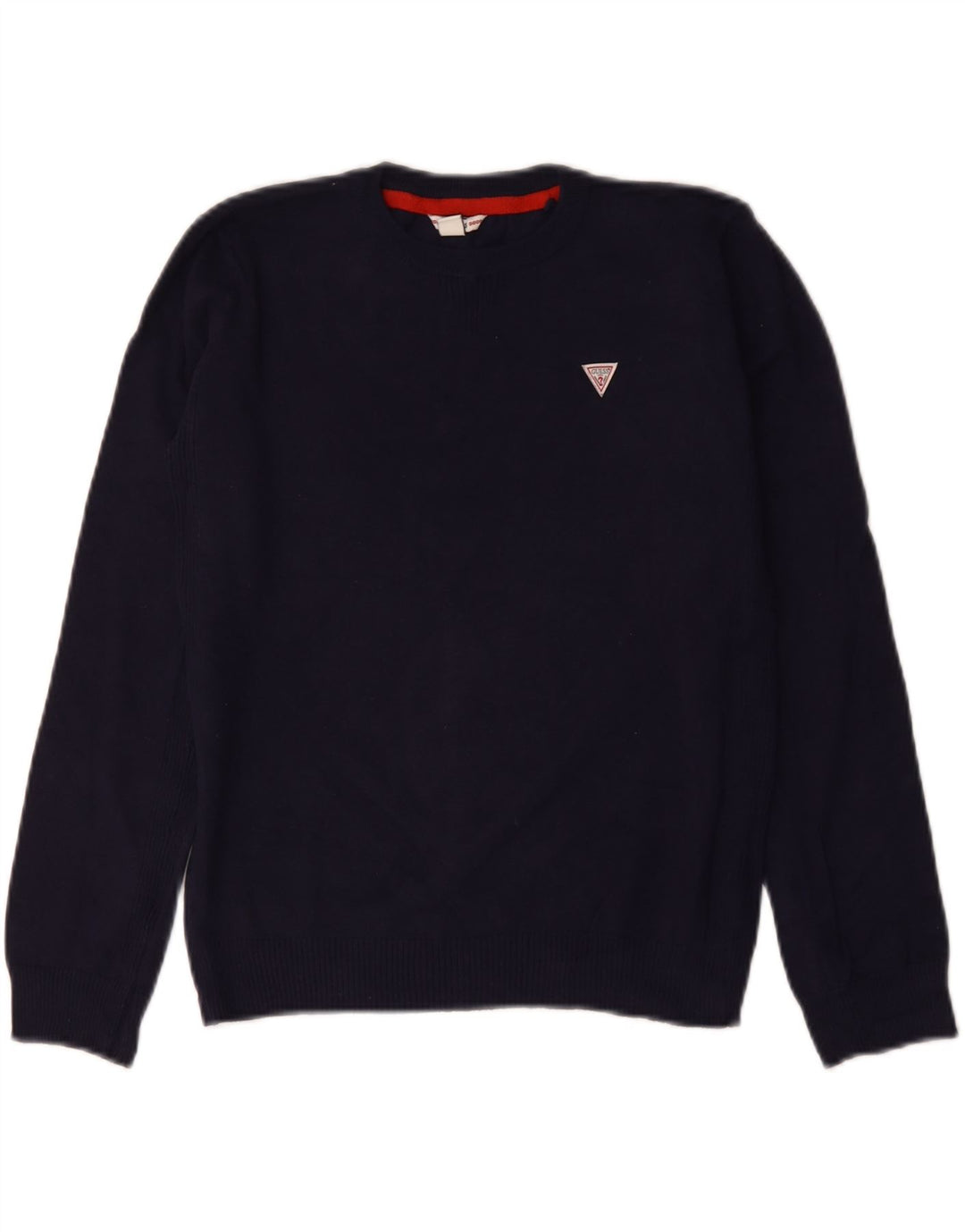 Pulover cu gât crew GUESS pentru băieți, 11-12 ani, bleumarin