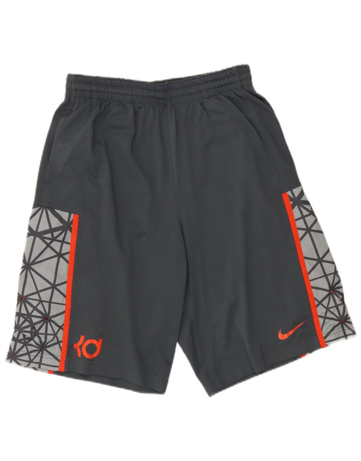 Pantaloni scurți sport Nike Dri Fit Graphic pentru bărbați, gri mediu, poliester geometric
