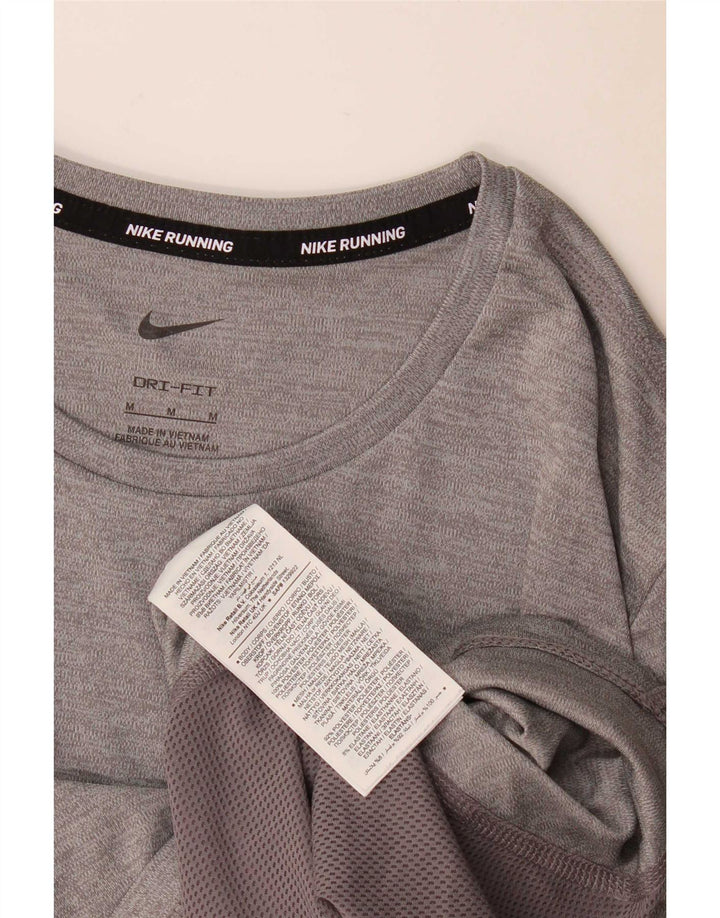 Tricou Nike pentru femei Dri Fit Top UK 14 Medium Gri Poliester Colorblock