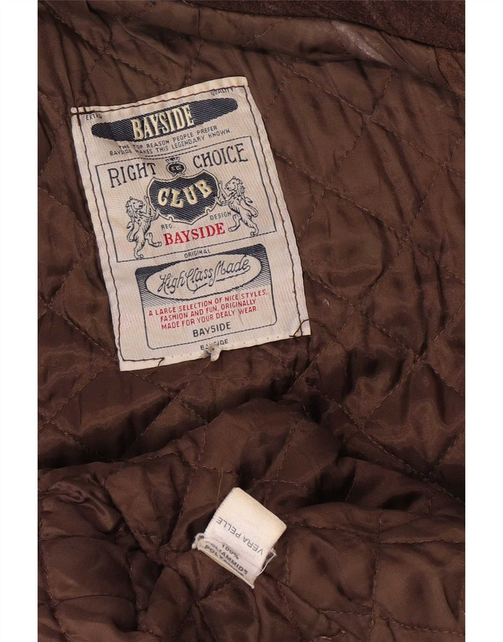 Jachetă de piele pentru bărbați Bayside UK 42 XL maro