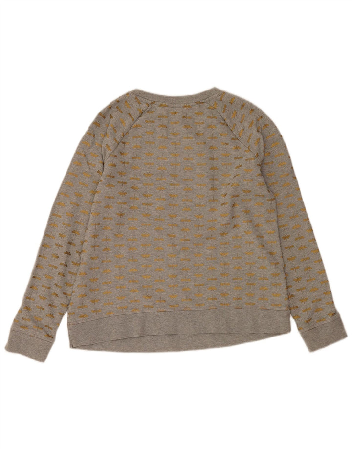 Hanorac pentru femei Boden, cu model abstract, pulover UK 14, bumbac gri mediu
