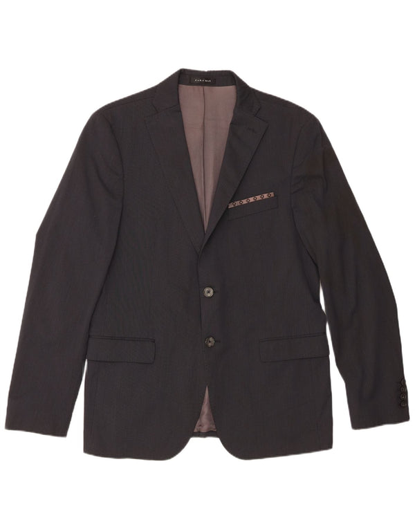 Blazer pentru bărbați Zara, cu 2 nasturi, EU 52, mare, bleumarin, cu dungi