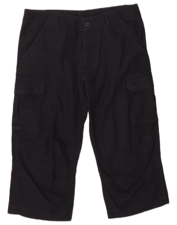 Pantaloni capri drepti pentru bărbați VINTAGE L34 L21 bleumarin