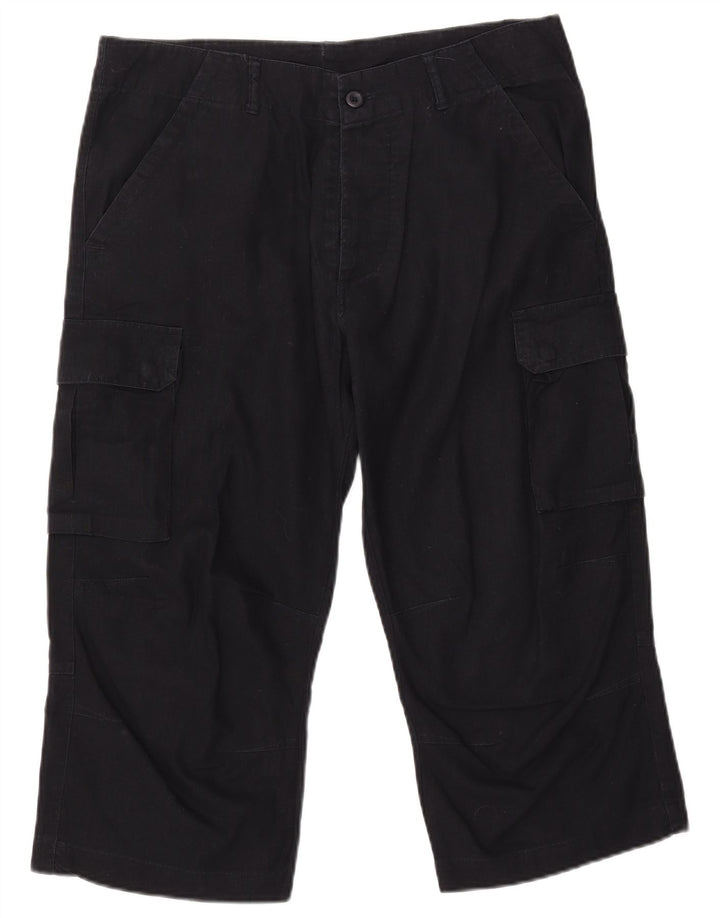 Pantaloni capri drepti pentru bărbați VINTAGE L34 L21 bleumarin