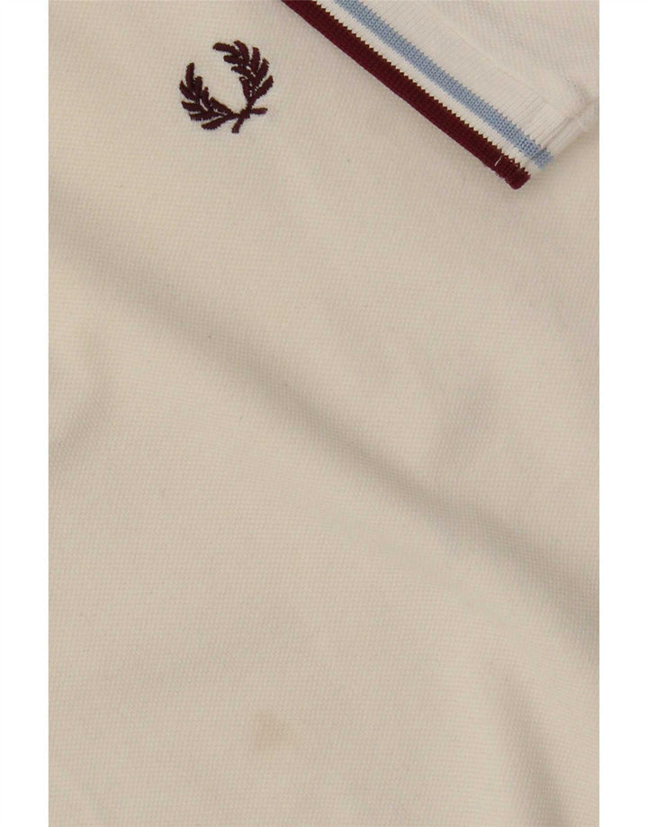 Cămașă polo Fred Perry pentru bărbați, mare, alb, bumbac