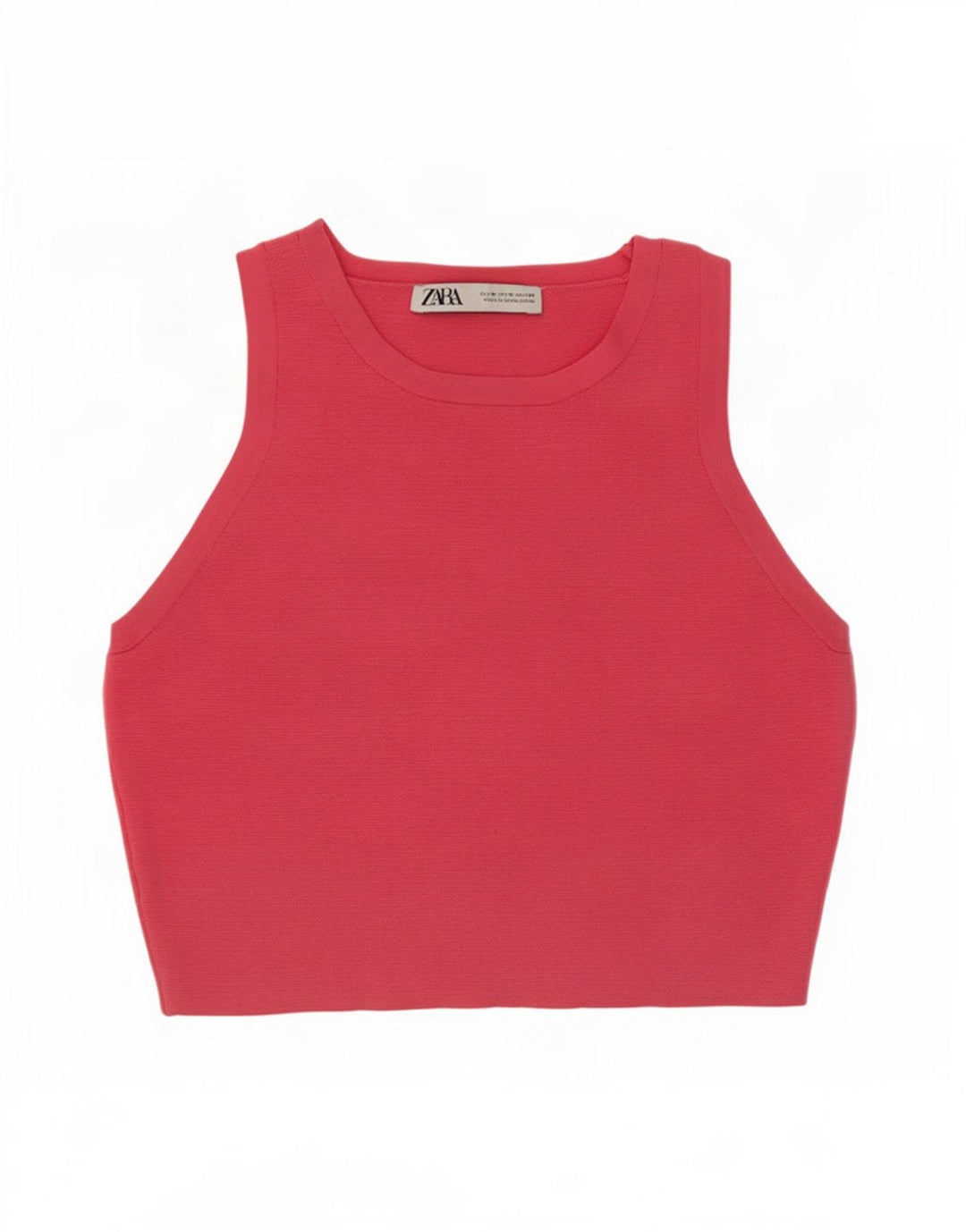 Top Vest Crop pentru Damă Zara UK 12 Roz Mediu