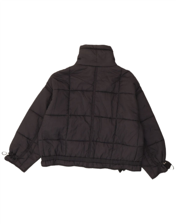 Jachetă căptușită supradimensionată pentru femei Zara UK 14 Medium Black Poliamidă