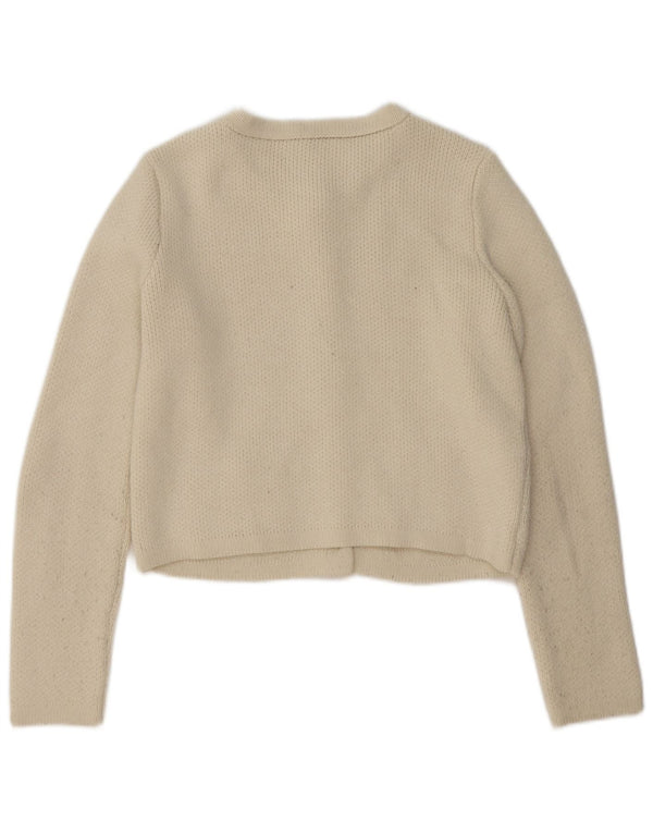 Pulover cardigan pentru femei Zara UK 14 Medium Off White