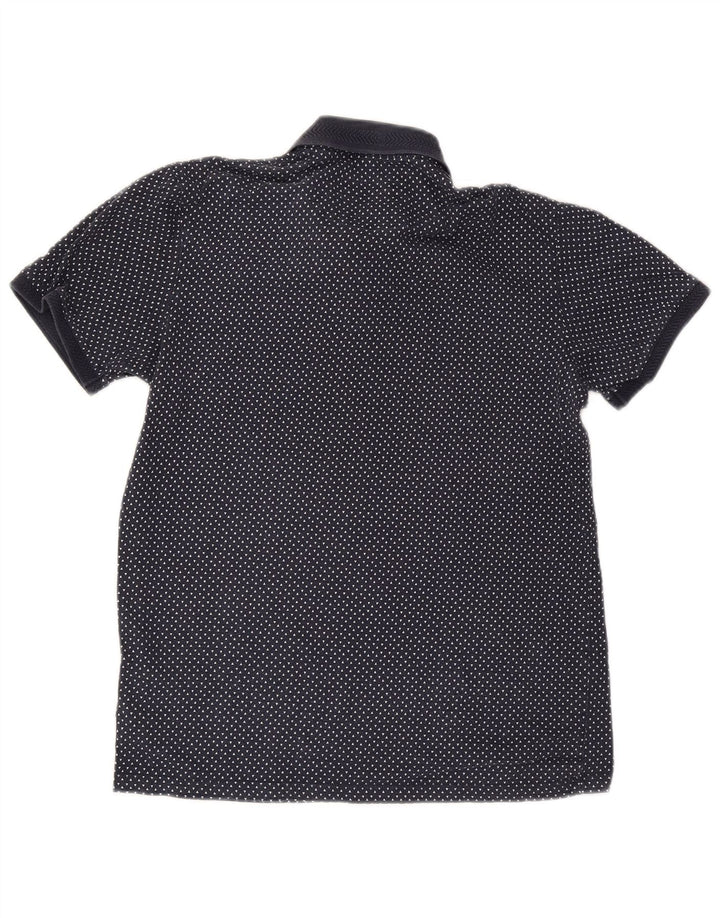 Tricou polo pentru bărbați Ted Baker Mărimea 3, bumbac cu pete, albastru marin mediu