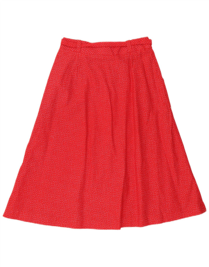 Fusta A-Line pentru Damă Vintage IT 42 Medium W28 Roșu Floral