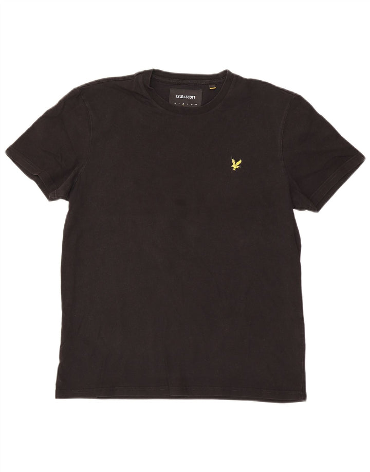 Tricou pentru bărbați Lyle & Scott Top mediu din bumbac negru