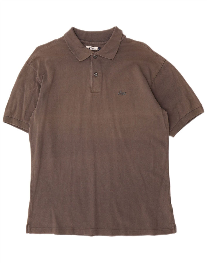 Tricou polo Asics pentru bărbați, bumbac gri mare