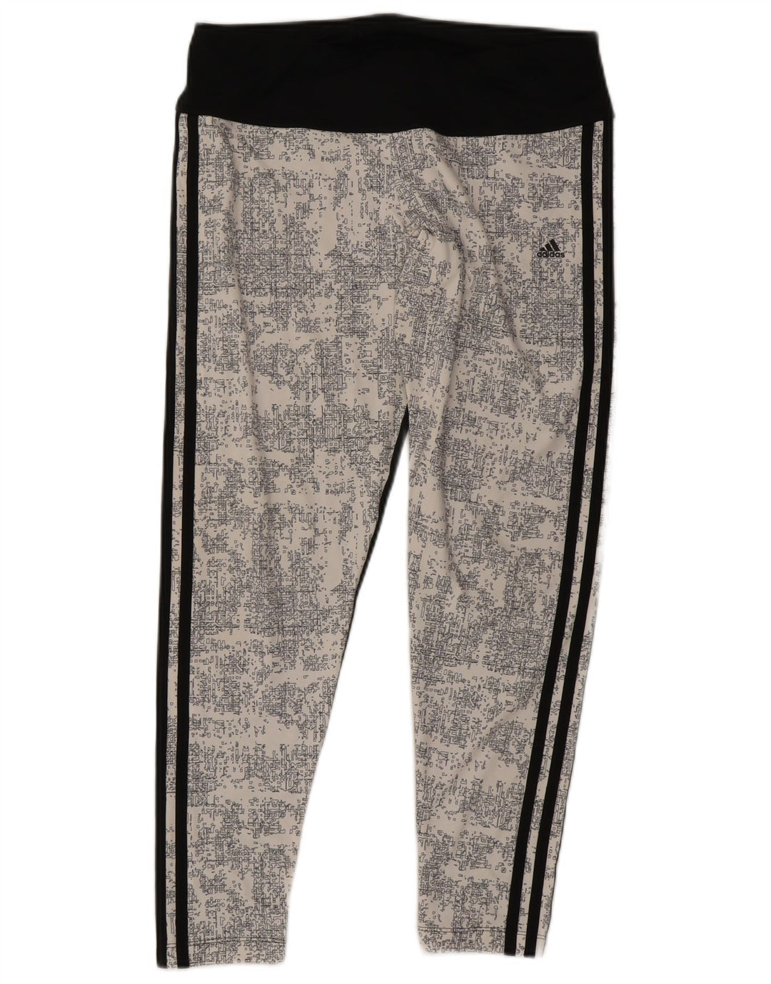Adidas Womens Climalite Leggings UK 14 Large Black Colorblock Poliester