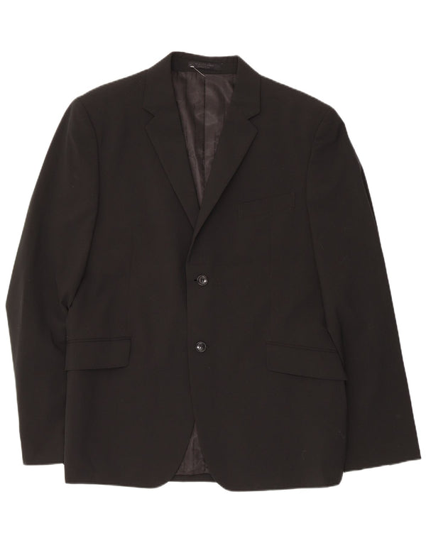 Jachetă Jack & Jones pentru bărbați, cu 2 nasturi, IT 56 3XL, poliester negru