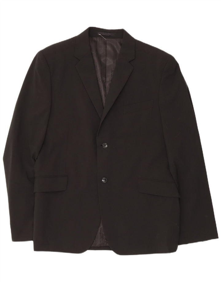 Jachetă Jack & Jones pentru bărbați, cu 2 nasturi, IT 56 3XL, poliester negru