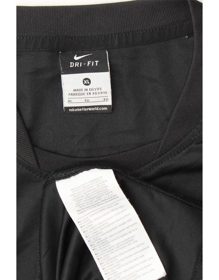 Nike pentru bărbați Dri Fit Top cu mânecă lungă XL, poliester negru