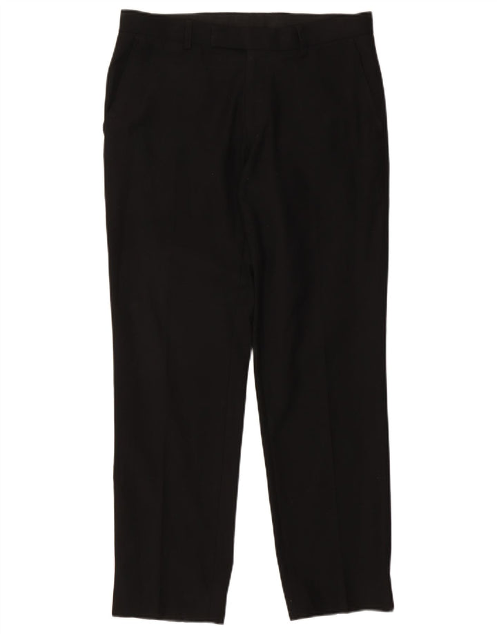Pantaloni de costum drept bărbați Marks & Spencer W32 L29 negri