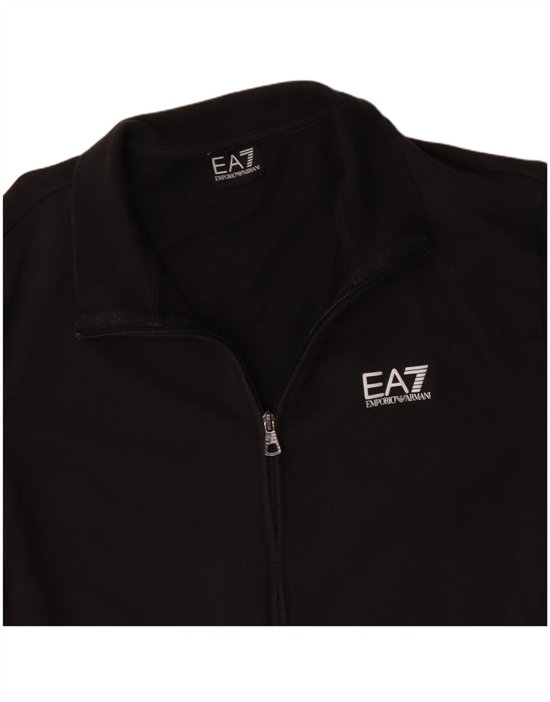 Jachetă de trening pentru bărbați Emporio Armani, bumbac mediu negru