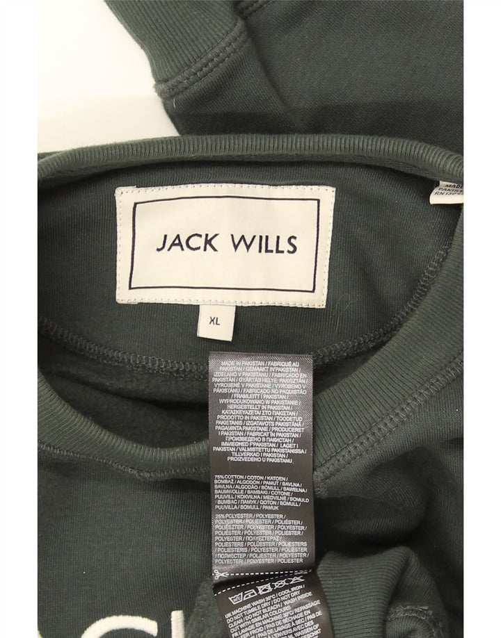 Pulover cu grafică Jack Wills pentru bărbați, bumbac XL kaki