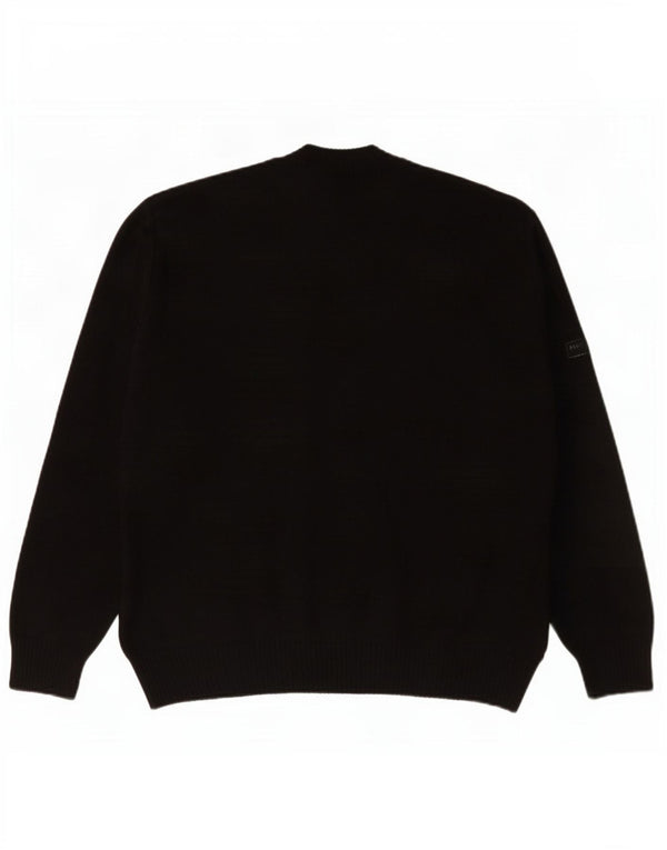 Pulover cardigan pentru bărbați Commander IT 48 Small Negru Geometric Poliacrilic