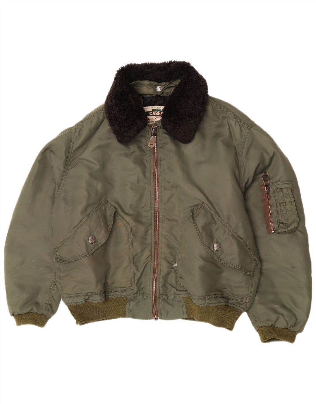 Jachetă Bomber pentru bărbați Carrera UK 40, mare, kaki, poliamidă color bloc