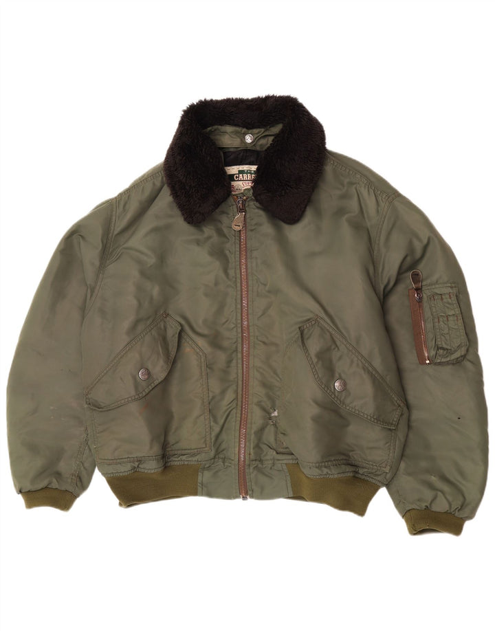 Jachetă Bomber pentru bărbați Carrera UK 40, mare, kaki, poliamidă color bloc