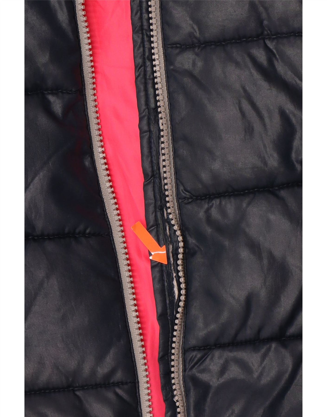 Jachetă căptușită cu glugă BENETTON pentru fete 4-5 ani XS poliester bleumarin